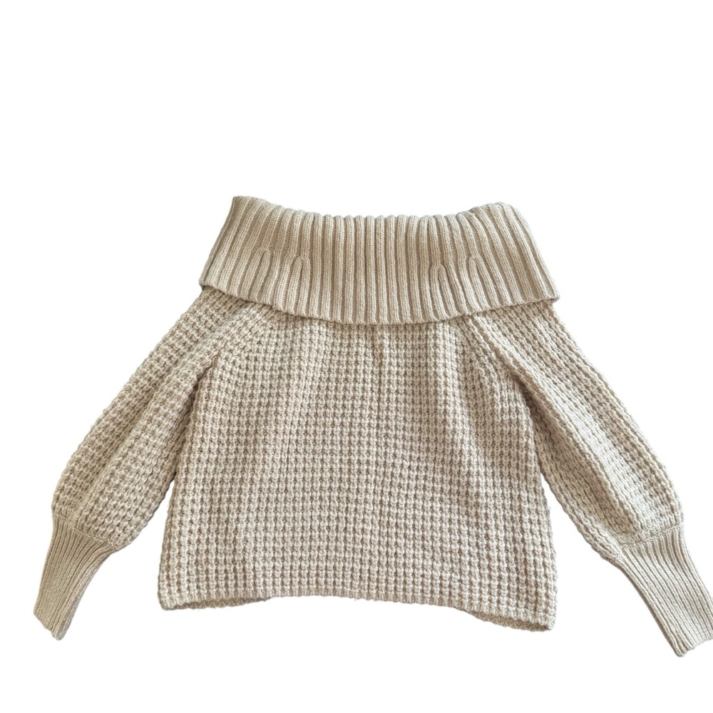 Express Cream Knit Sweater - Picture 2 of 4